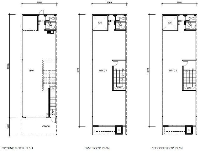 Prominence 3 storey shop office layout